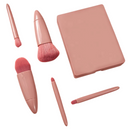 Pinceis de maquiagem profissional portátil com espelho